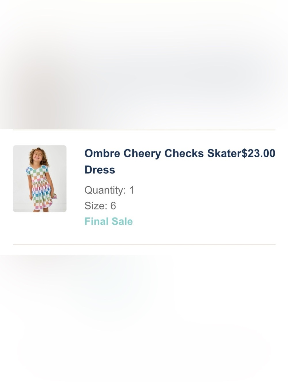 Little Sleepies Ombre Cheery Checks Skater Dress - Multicolor